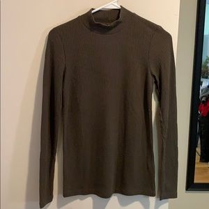 Green Mock Turtleneck